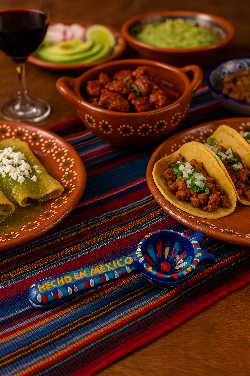 Exprimidor de limones pintado a mano azul