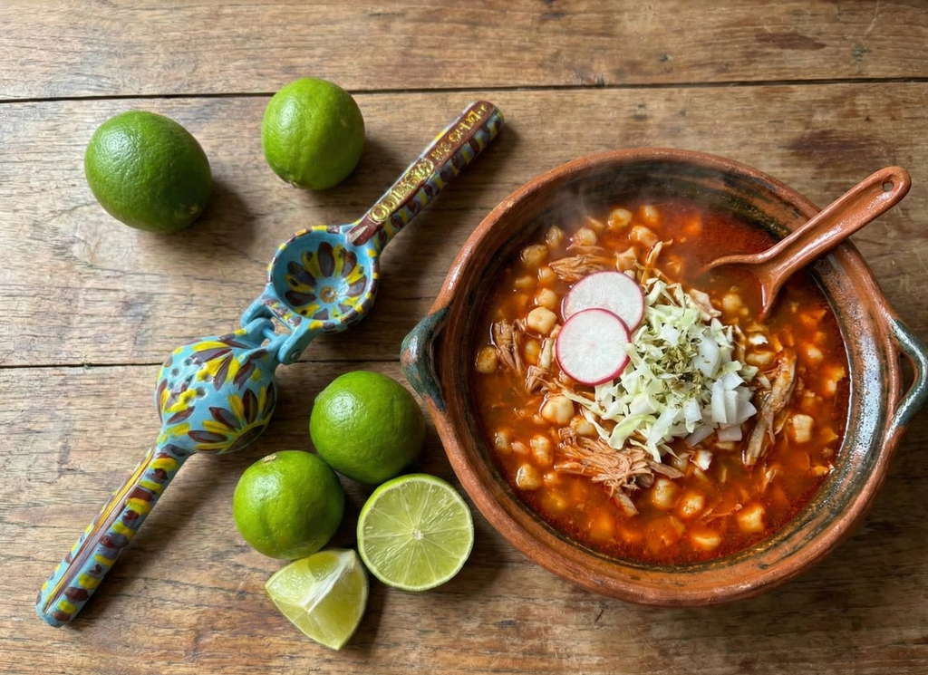 Exprimidor de limones pintado a mano