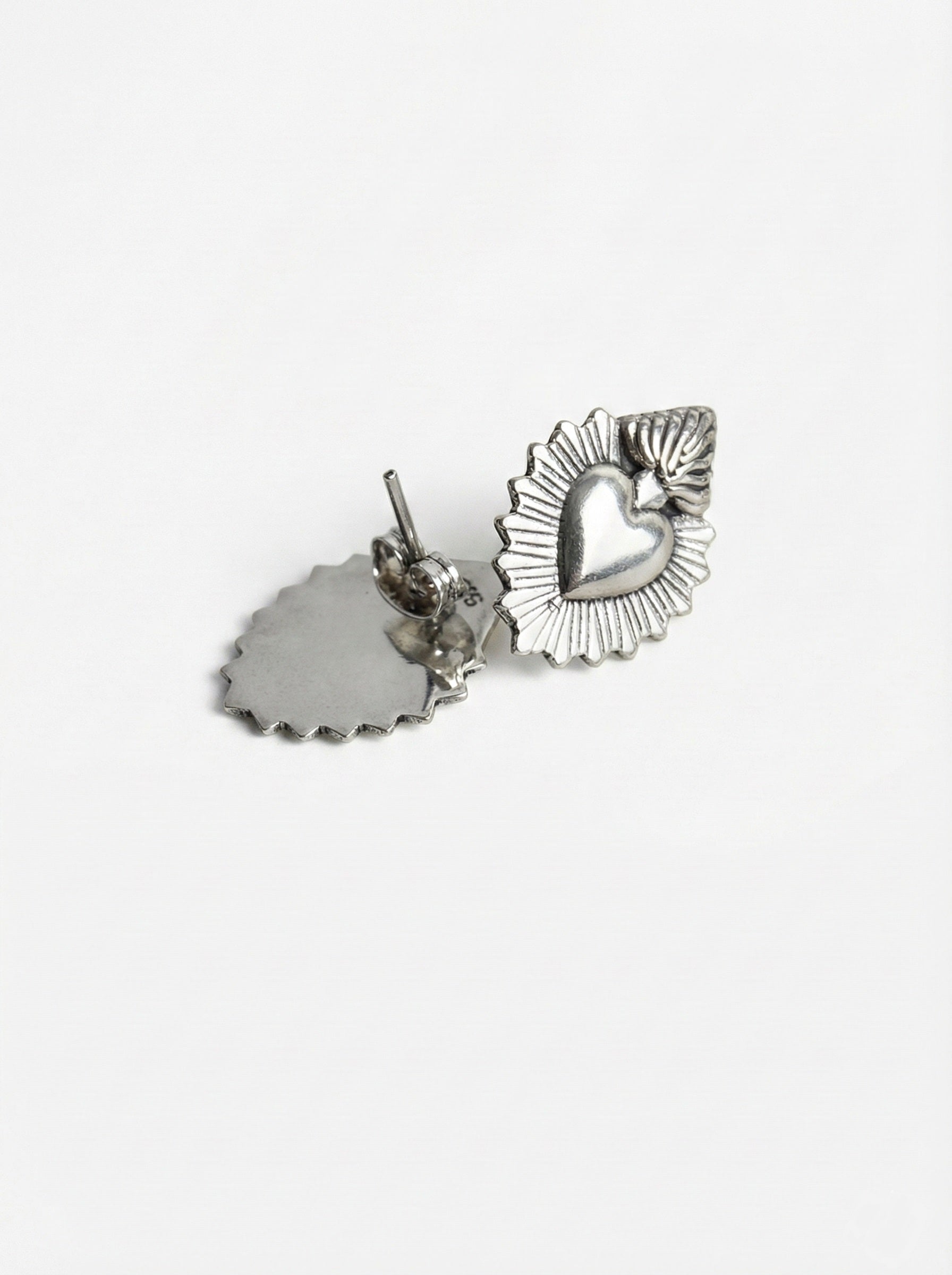 Arete corazon plata