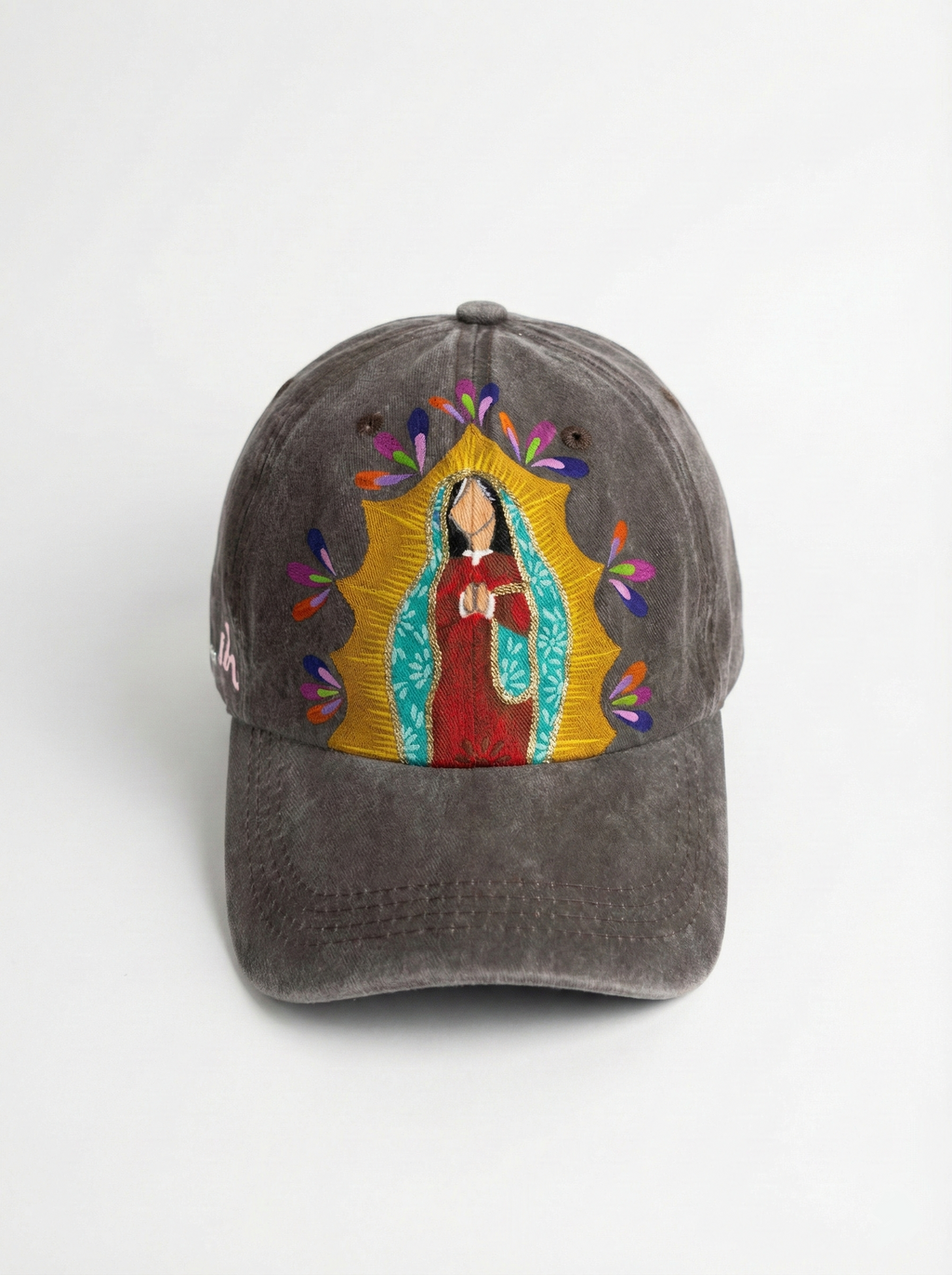 Gorra de la virgen pintada a mano