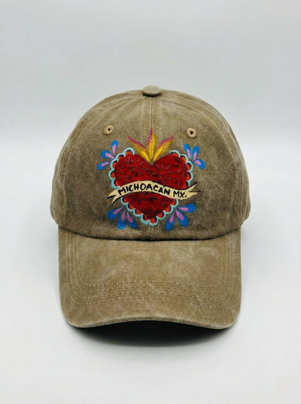 Gorra pintada a mano del sagrado corazon