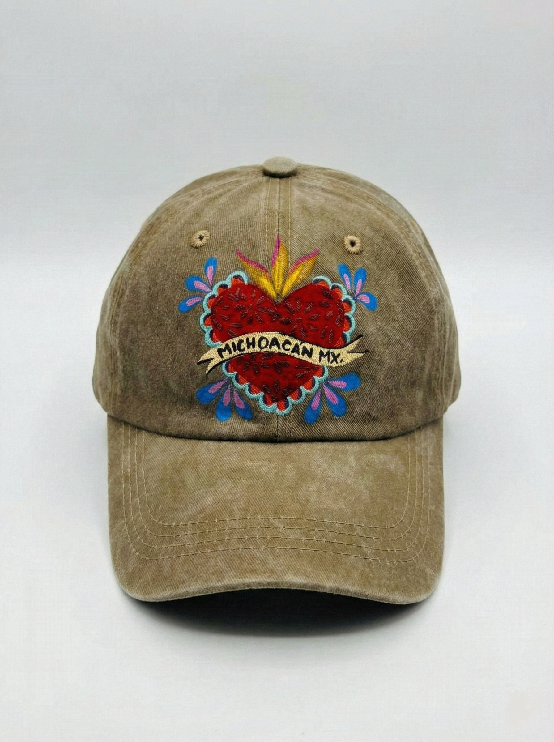 Gorra pintada a mano del sagrado corazon