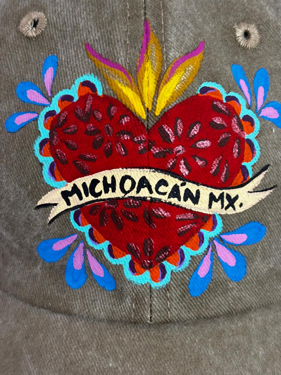 Gorra pintada a mano del sagrado corazon