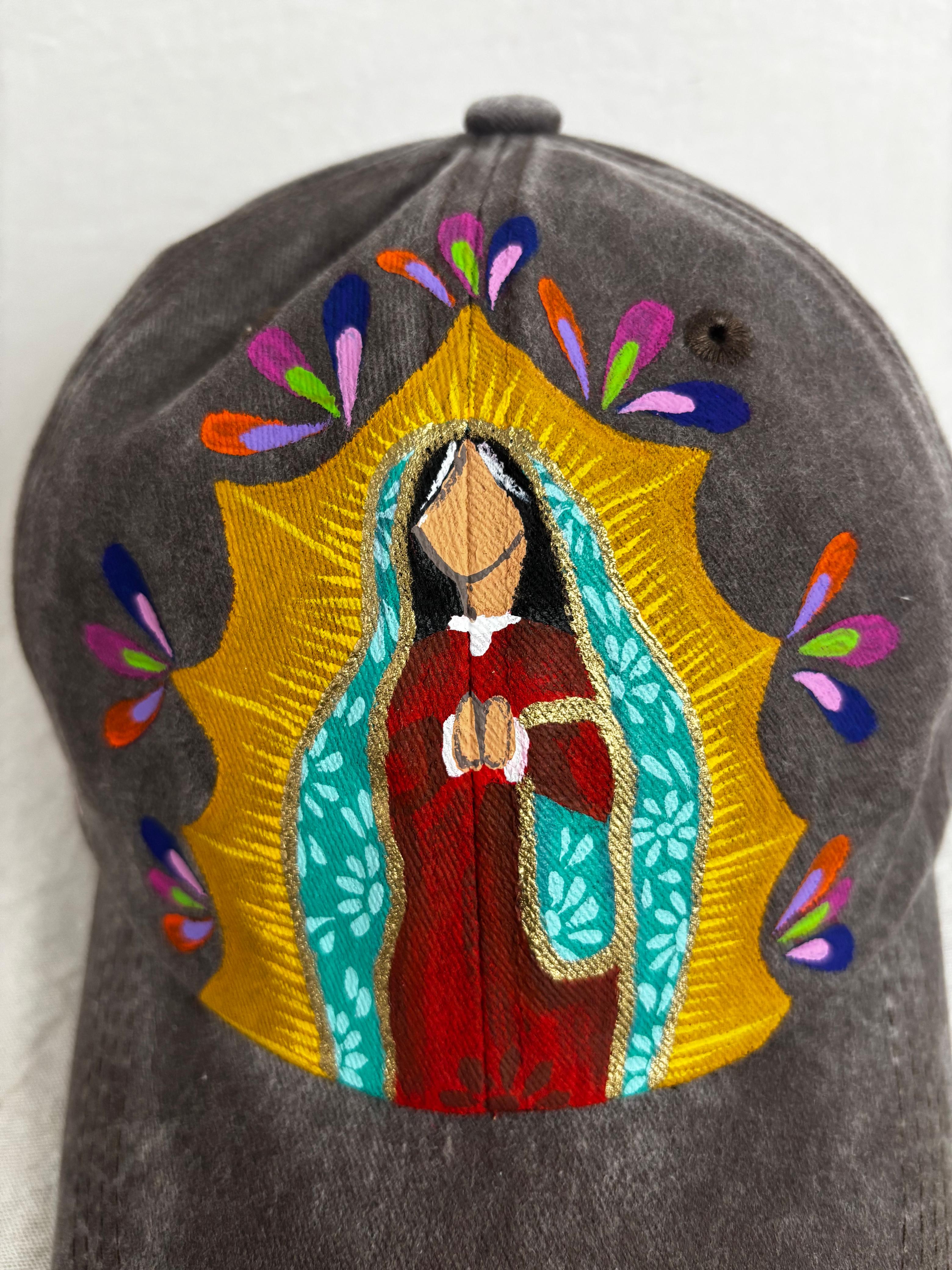 Gorra de la virgen pintada a mano